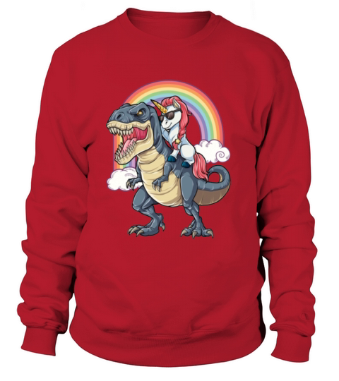 Unicorn Riding Dinosaur Women's Sweatshirt