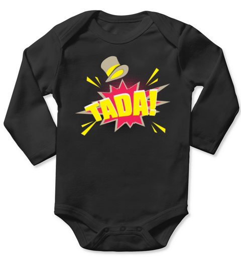 Cool Tada Magic Trick Comic Style Magicians gift Long Sleeve Baby One-Piece