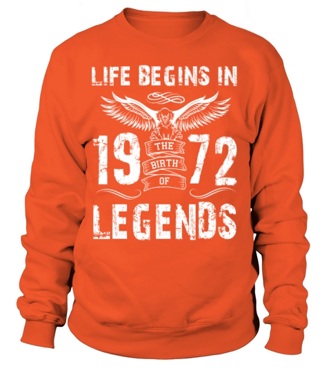 Life Begin In 1972 Legends Women's Sweatshirt