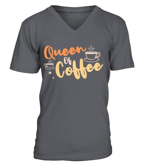 Queen Of Coffee Caffeine Morning Breakfast Drink Men's V-Neck T-shirt
