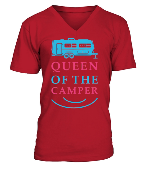 Queen of the RV - Camping Camper Vacation Gift Men's V-Neck T-shirt