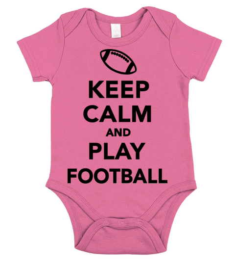 Keep calm and play Football Short Sleeve Baby One-Piece