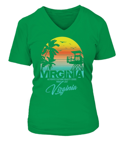 Vintage style Virginia beach shirt V-neck T-Shirt Woman