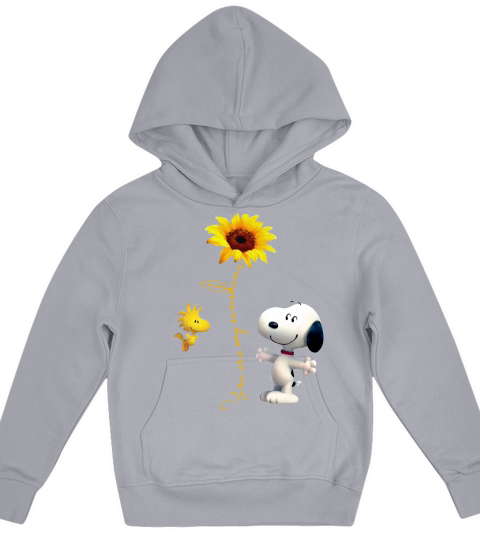 Snoopy and Woodstock You are my sunshine sunflower Kids Hoodie