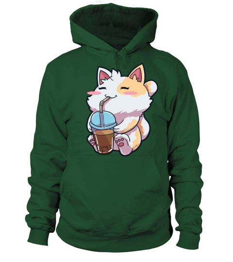 Cat Bubble Tea Anime Men's Hoodie