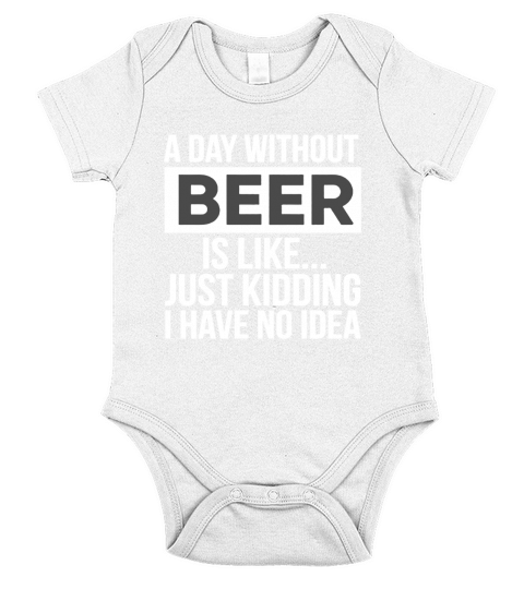 a-day-without-beer- Short Sleeve Baby One-Piece