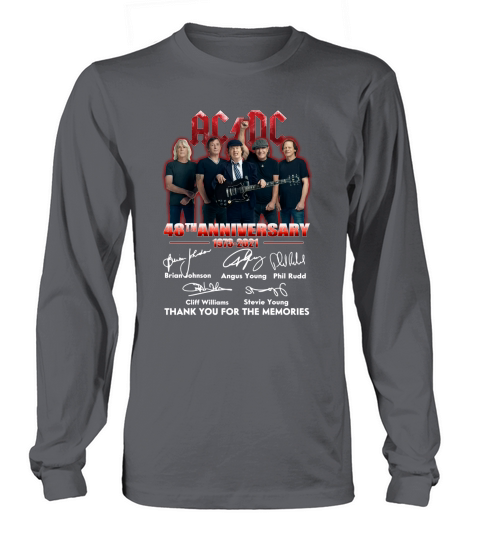 ACDC 48th anniversary 1973-2020 thank you for the memories signatures Long sleeved Unisex