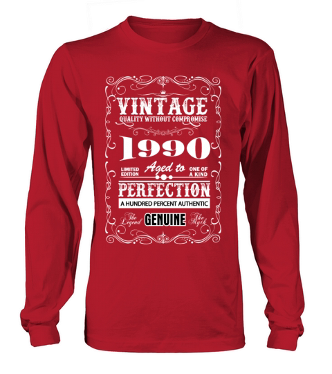 Premium Vintage 1990 Aged To Perfection Men's Long Sleeve