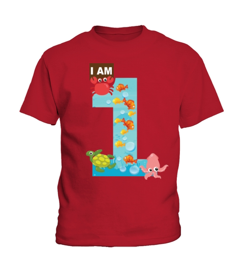 ocean theme 1st Birthday shirt Kids T-Shirt