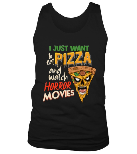 Horror Movie Gift Idea - Horror Movies and Pizza Men's Tank Top