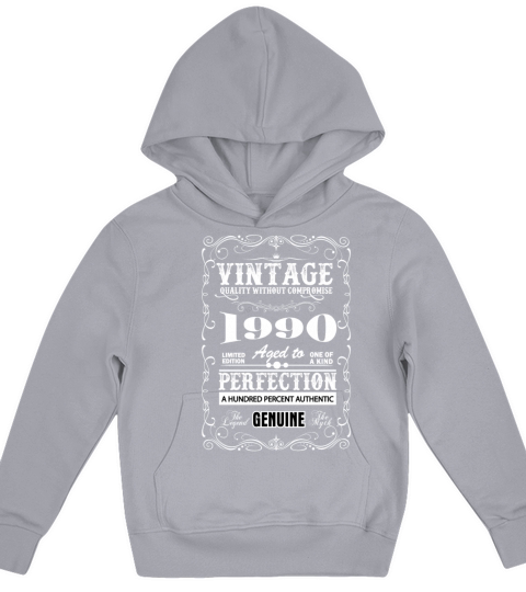 Premium Vintage 1990 Aged To Perfection Kids Hoodie
