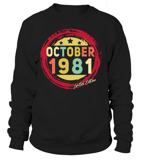 Born October 1981 Vintage Gift Women's Sweatshirt