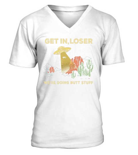 we are doing butt stuff V-Neck T-shirt