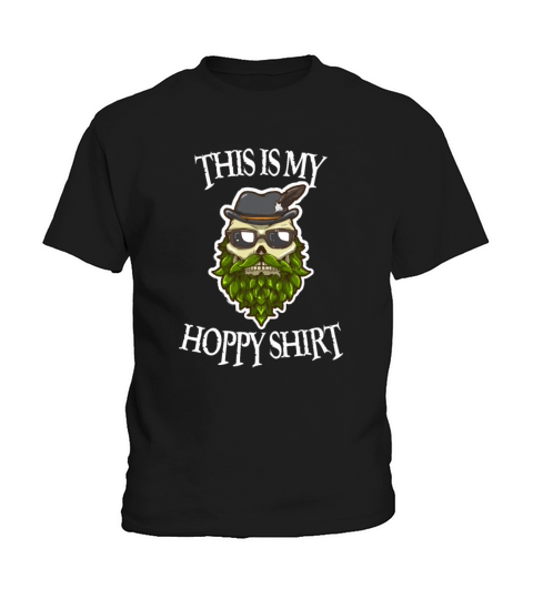 Funny Beer Skull With Hop Beard Gift Kids T-Shirt