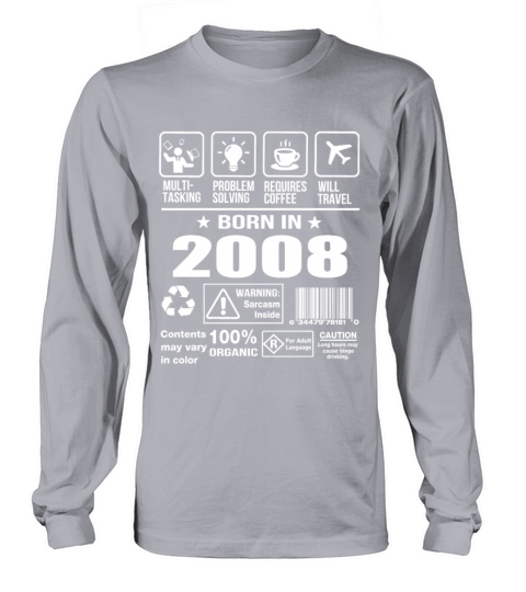 Born In 2008 Women's Long Sleeve