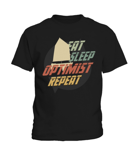 Retro Eat Sleep Optimist Repeat OPTIMIST PRESENT Kids T-Shirt