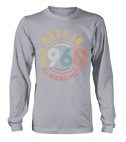 60th Birthday Vintage Made In 1960 Funny Gift Women's Long Sleeve