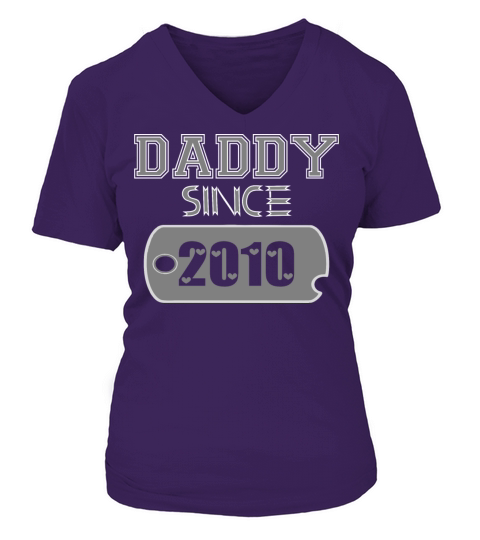Daddy Since Tag 2010 Happy Fathers Day Women's V-Neck T-shirt