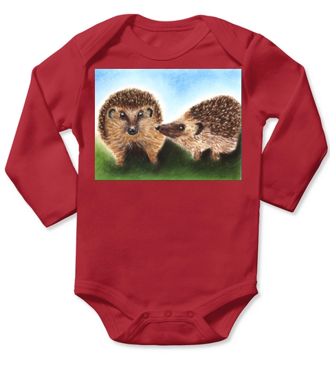 Hedgehog friends Long Sleeve Baby One-Piece