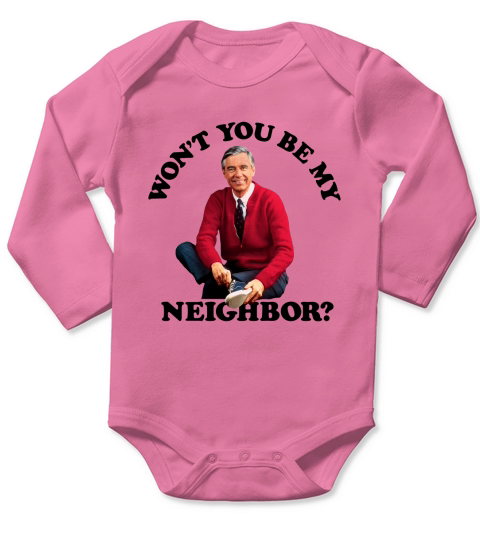 Wont You Be My Neighbor Mr Rogers Long Sleeve Baby One-Piece
