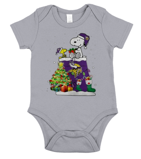 Minnesota Vikings  Christmas tree Short Sleeve Baby One-Piece