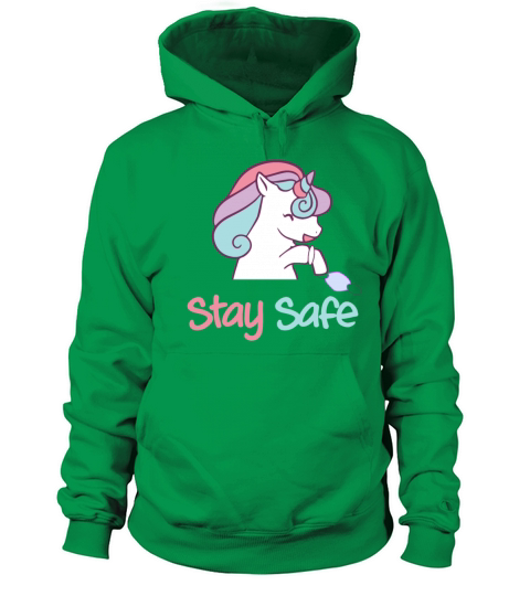 unicorn stay safe Women's Hoodie