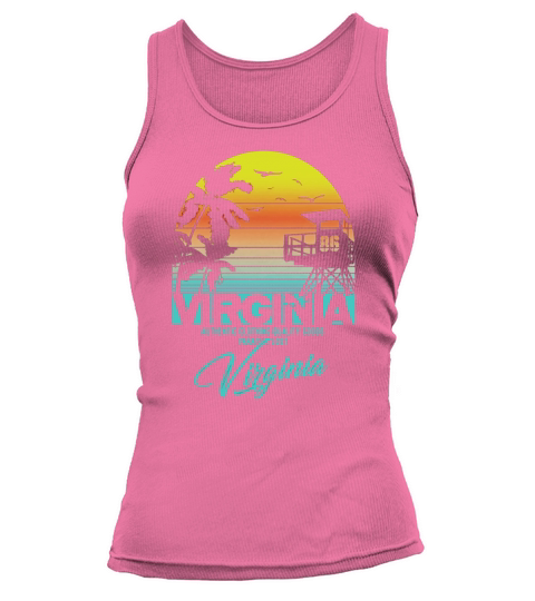 Vintage style Virginia beach shirt Tank top Woman