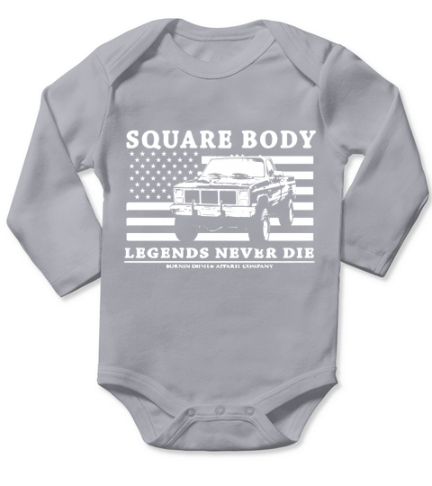 Square body legends never die Long Sleeve Baby One-Piece