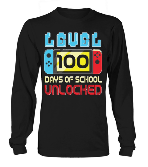 Level 100 Days Of School Unlocked Video Games Men's Long Sleeve