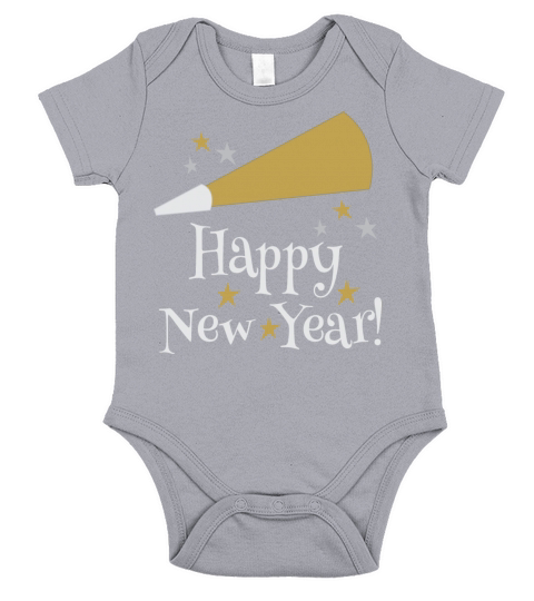 Happy New Year Party Short Sleeve Baby One-Piece