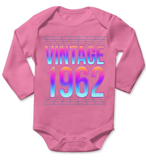 Vintage 1962 59th Birthday Gift Long Sleeve Baby One-Piece