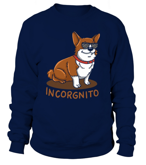 Incorgnito Incognito Corgi Dog Sunglasses Pun Gift Men's Sweatshirt