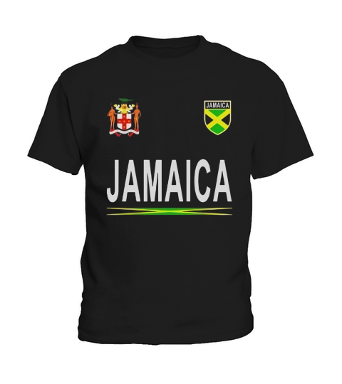Jamaica Soccer T-Shirt - Jamaican Retro Football Jersey 2017 Kids T-Shirt