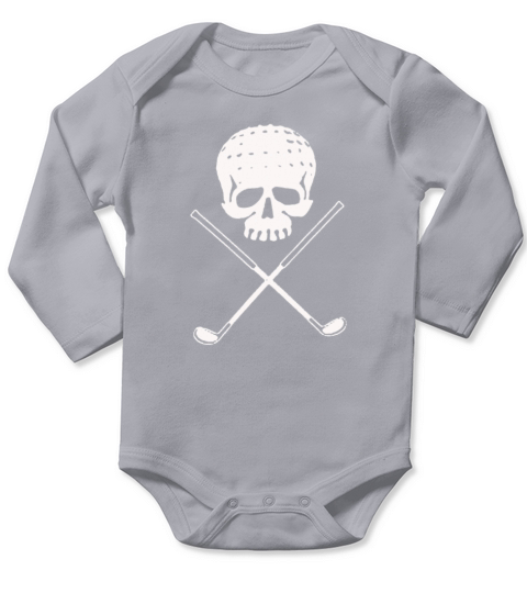 Skull Golf Shirt funny Long Sleeve Baby One-Piece