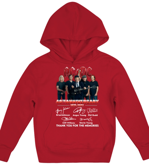 ACDC 48th anniversary 1973-2020 thank you for the memories signatures Kids Hoodie