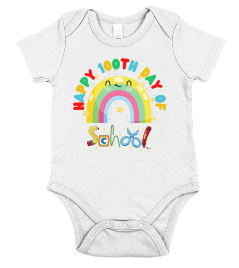 100th Day Of School 2022 Short Sleeve Baby One-Piece