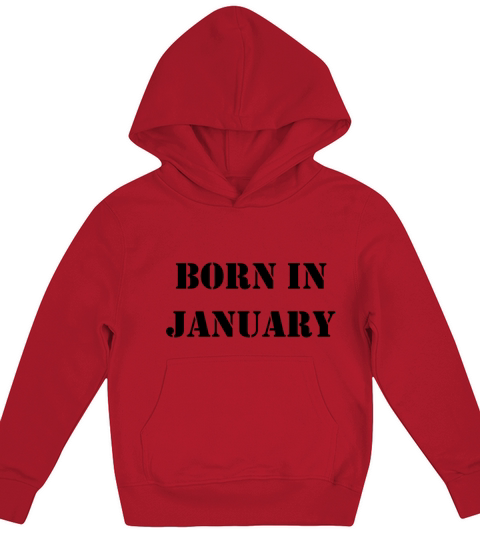 born in january Kids Hoodie