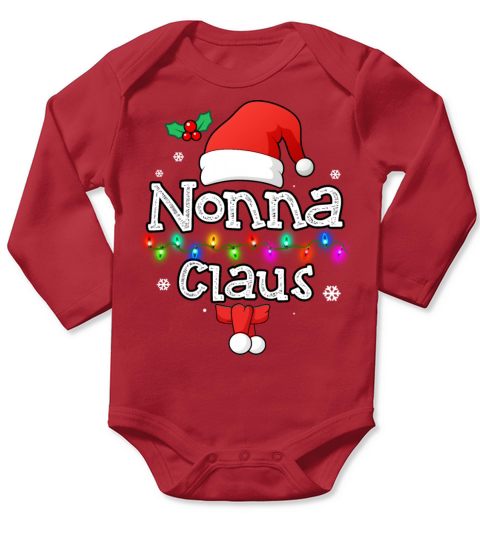 Nonna Santa Claus Matching Christmas Costumes Long Sleeve Baby One-Piece