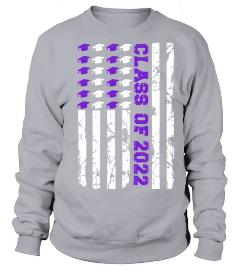 class of 2022 graduation usa flag Men's Sweatshirt