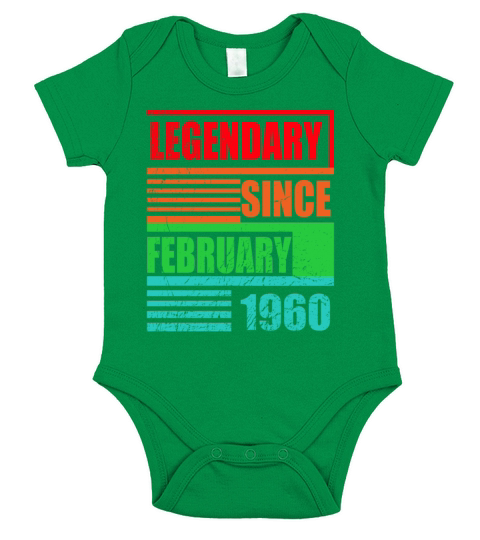 60th birthday legendary since February 1960 Short Sleeve Baby One-Piece