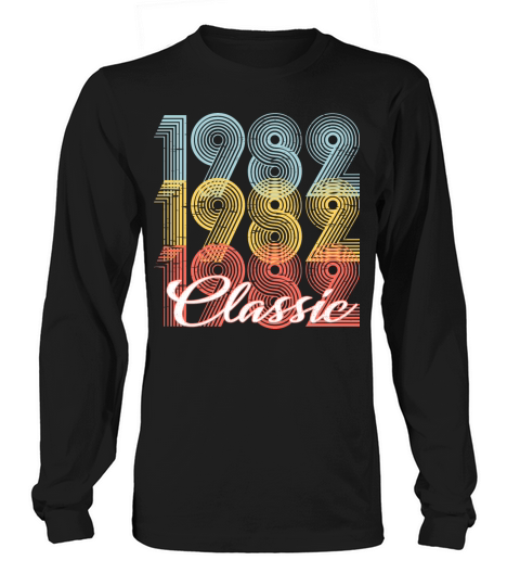 Classic Vintage 39th birthday Shirt Born In 1982 Men's Long Sleeve