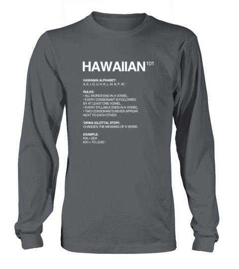 Hawaiian Language 101 Women's Long Sleeve
