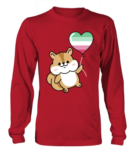 Squirrel Heart Balloon Abrosexual Women's Long Sleeve