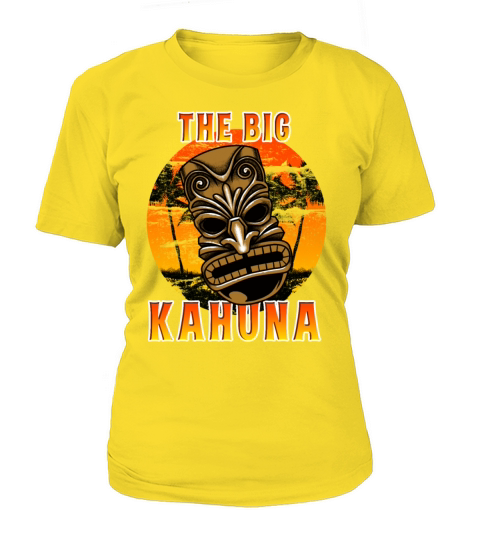 Funny Hawaiian Tiki Mask Luau Hawaii Big Kahuna Women's T-Shirt