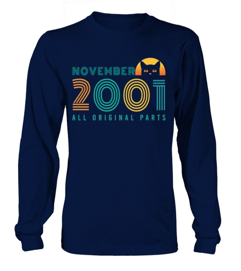 Gift November 2001 Cat Retro Women's Long Sleeve
