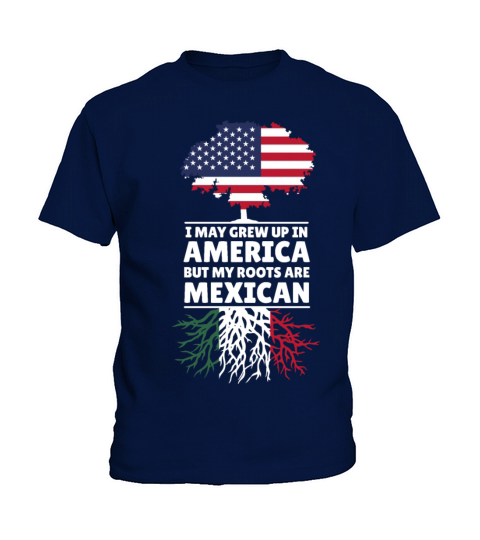 American with mexican roots usa design Kids T-Shirt