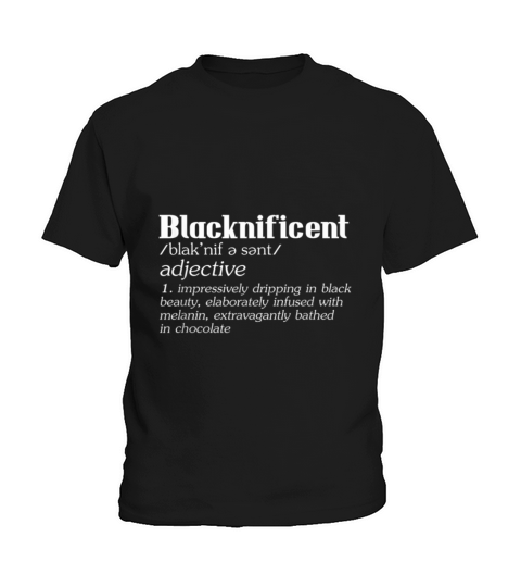 Blacknificent Afro African American Pro Black Hist Kids T-Shirt