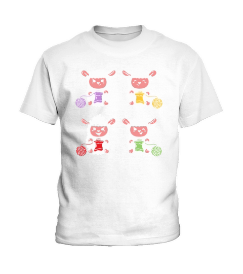 Funny Knitter Lamb Sheep Knitting Wool Lover Gift Kids T-Shirt