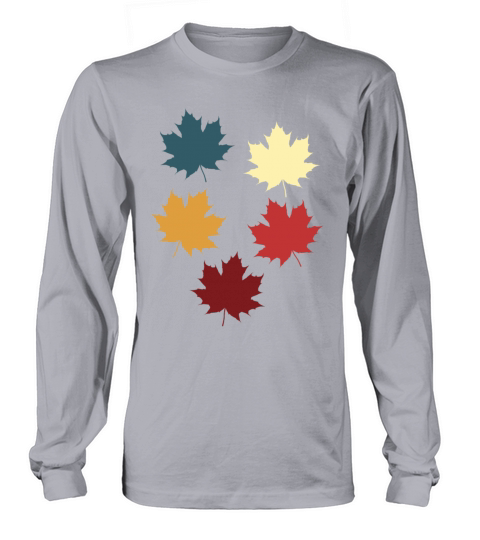 Maple Leaves Retro Autumn Love Fall Season Women's Long Sleeve