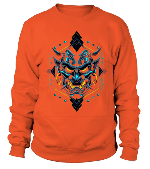 Japanese Ronin demon green with horn Men's Sweatshirt